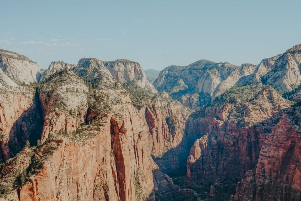 Northern View of Angels Landing in Zion National Park